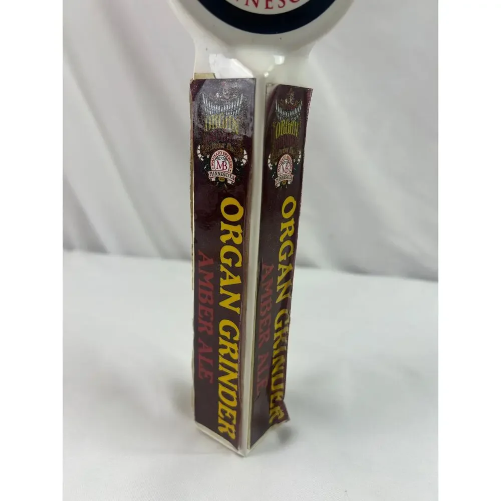 Mankato Brewery Organ Grinder Amber Ale Ceramic Beer Tap Handle Minnesota